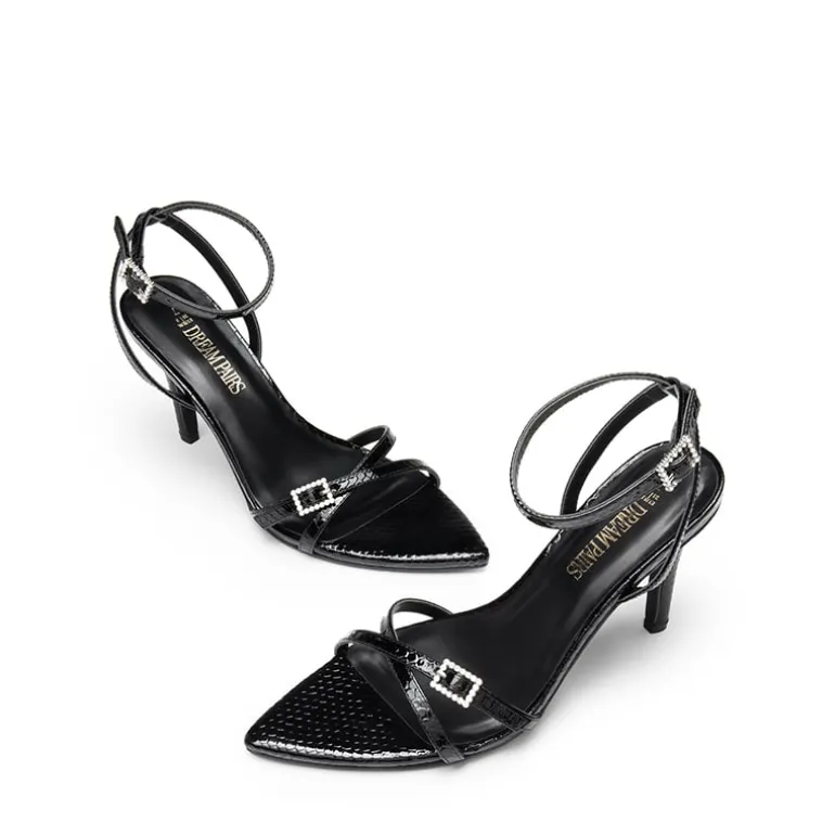 Criss-Cross Strap Stiletto Heel Sandals