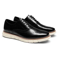 [CrossFlex NeatPolish+] Men's Wingtip Oxford Dress Sneakers