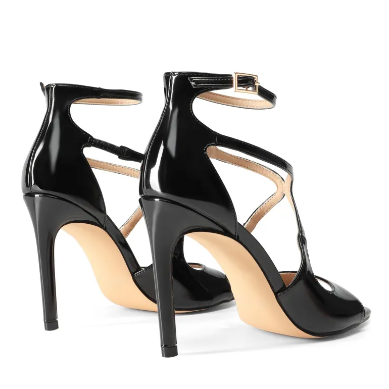 Cross Strappy Stiletto Heels