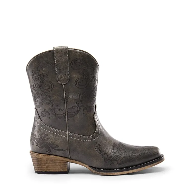 Cuban Heel Cowgirl Ankle Boots