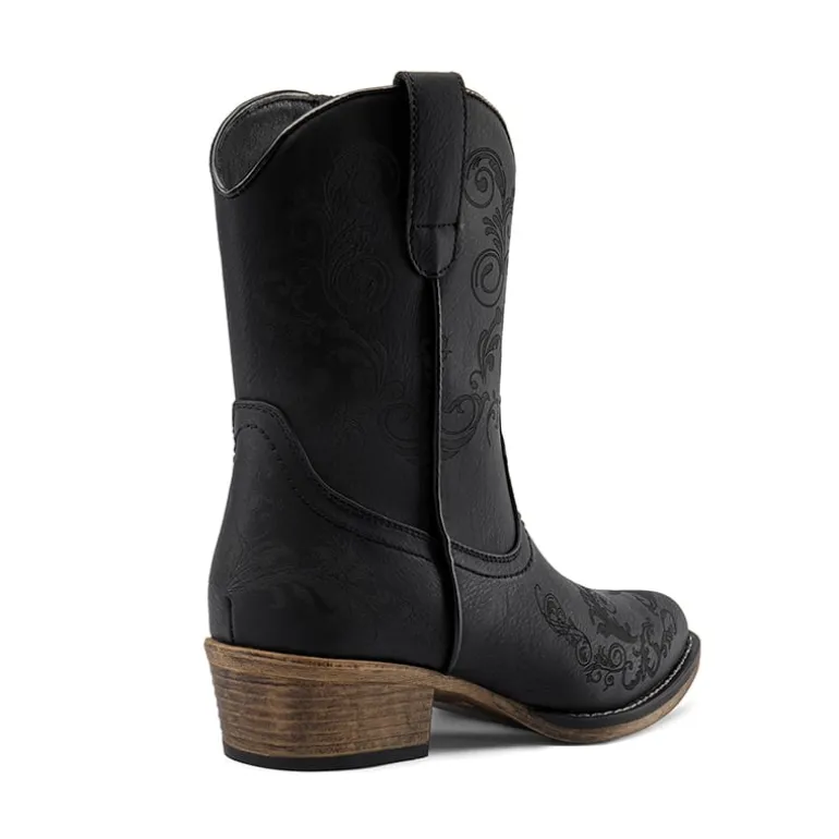 Cuban Heel Cowgirl Ankle Boots