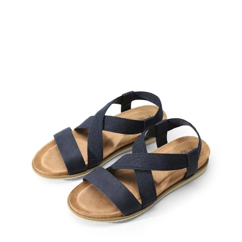 Cushioned Footbed Elastic Strap Sandals