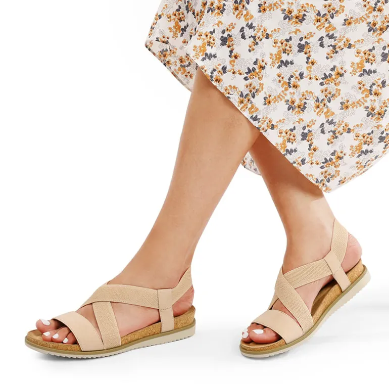 Cushioned Footbed Elastic Strap Sandals
