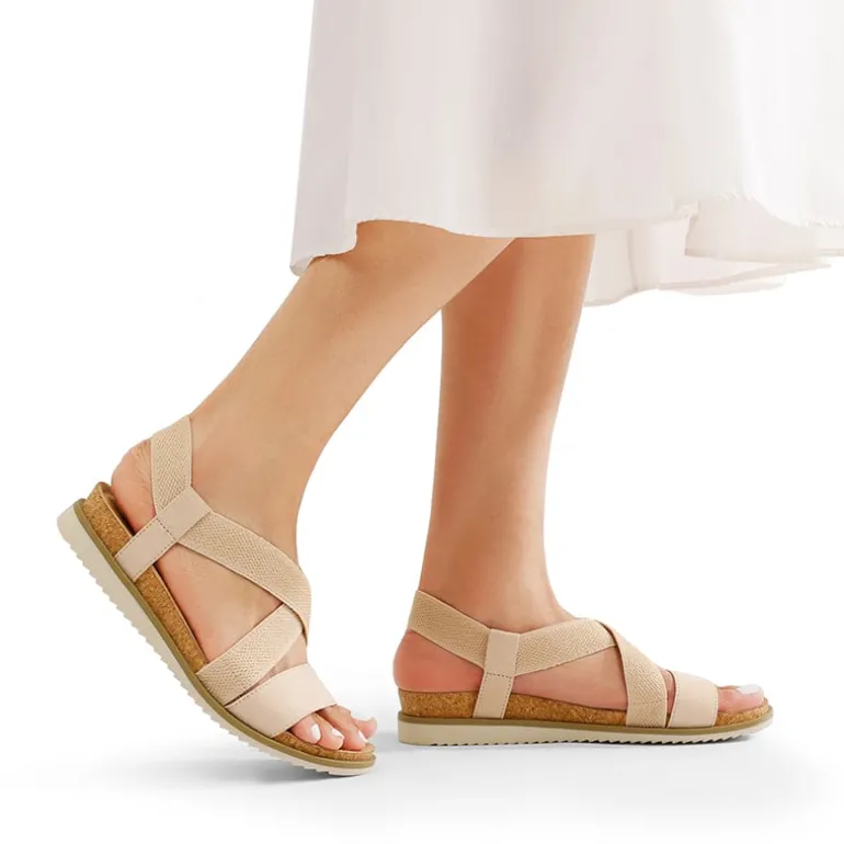 Cushioned Footbed Elastic Strap Sandals