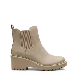 Cushioned Lining Wedge Chelsea Ankle Boots
