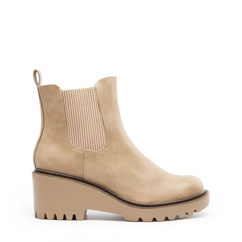 Cushioned Lining Wedge Chelsea Ankle Boots