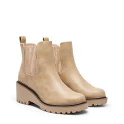 Cushioned Lining Wedge Chelsea Ankle Boots
