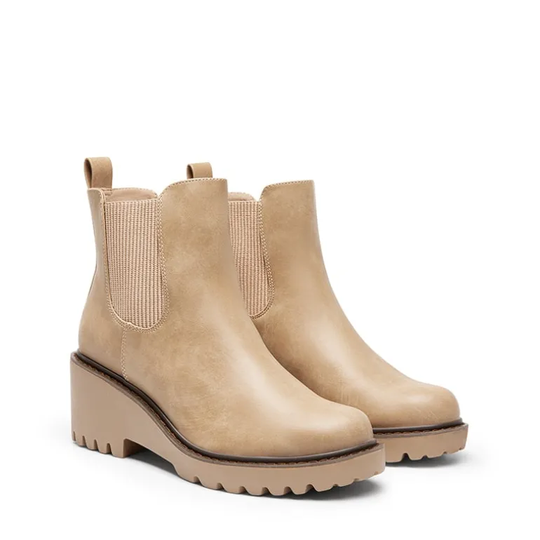 Cushioned Lining Wedge Chelsea Ankle Boots