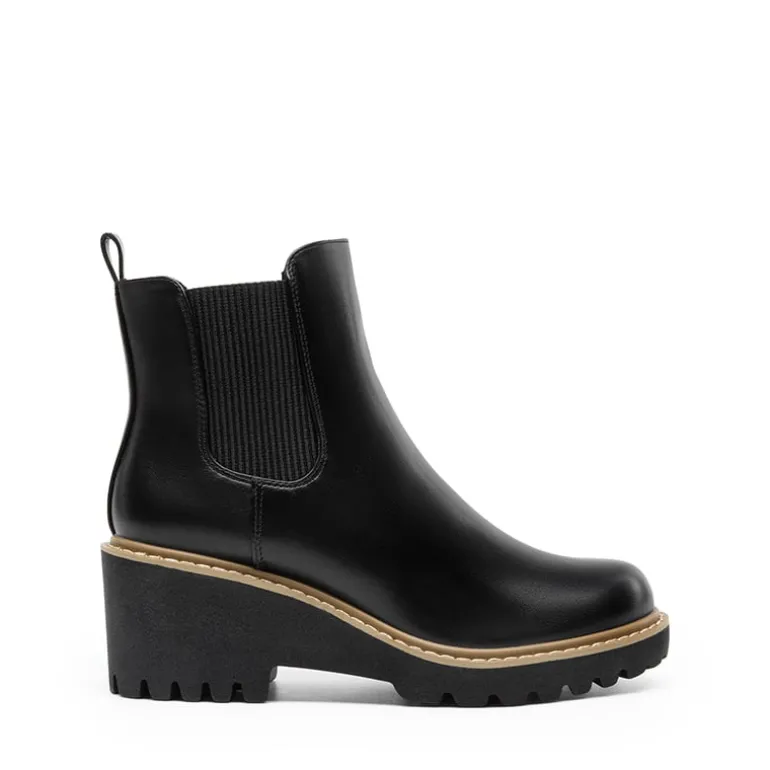Cushioned Lining Wedge Chelsea Ankle Boots
