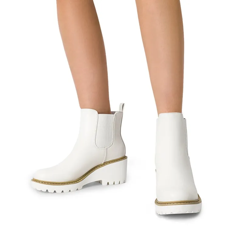 Cushioned Lining Wedge Chelsea Ankle Boots