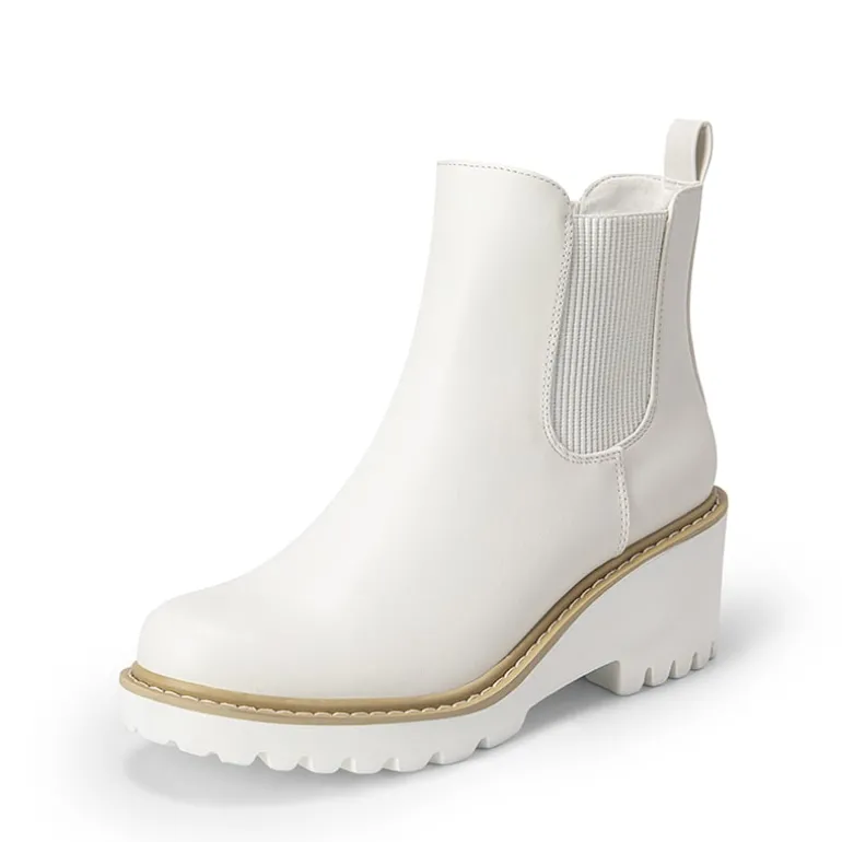 Cushioned Lining Wedge Chelsea Ankle Boots
