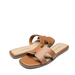 Cut-out Strap Light Sole Slide Sandals