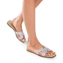 Cut-out Strap Light Sole Slide Sandals