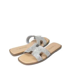 Cut-out Strap Light Sole Slide Sandals