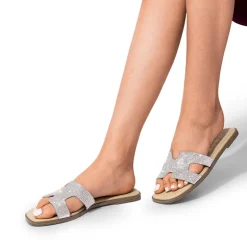 Cut-out Strap Light Sole Slide Sandals