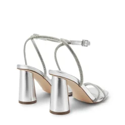 Cylindrical Ankle-Strap Heel Sandals