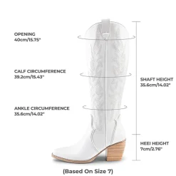 Dallas Embroidered Western Cowboy Knee High Boots