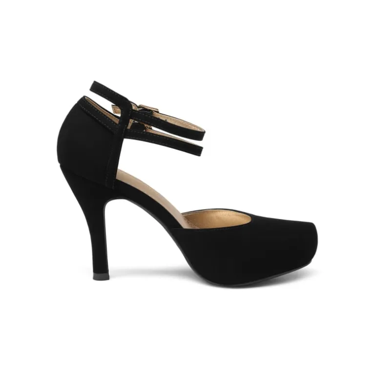 Double Ankle Strap Heel Pumps