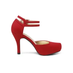 Double Ankle Strap Heel Pumps