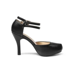 Double Ankle Strap Heel Pumps