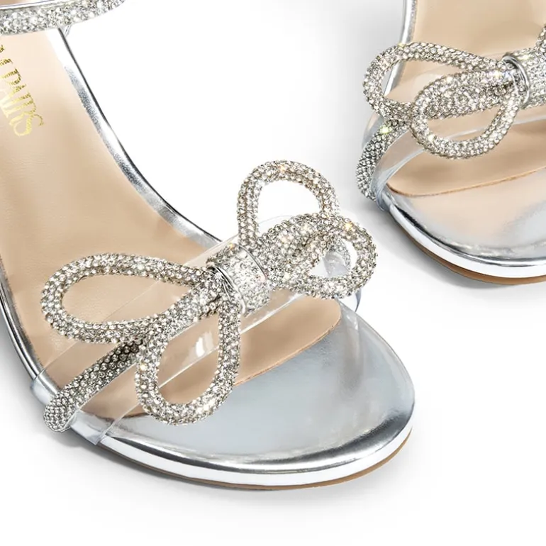 Double Bowknots Rhinestone Stiletto Heels