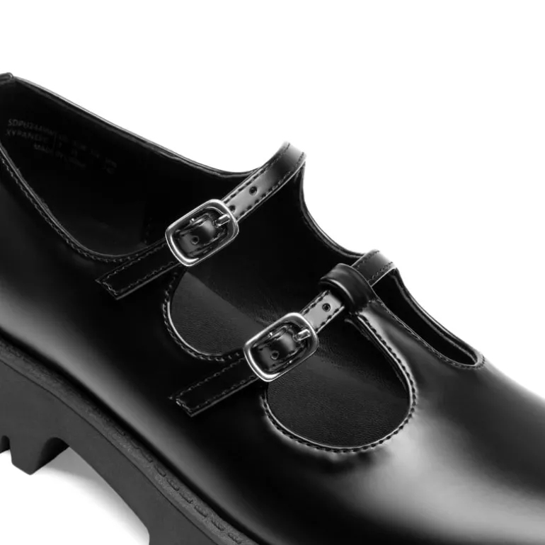 Double-strap Mary Jane Chunky Pumps