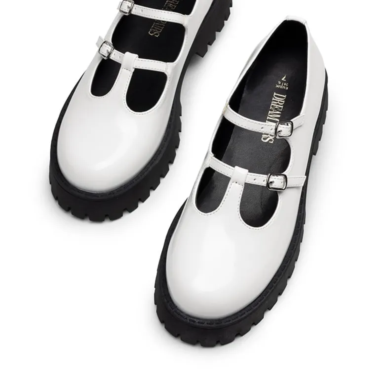 Double-strap Mary Jane Chunky Pumps