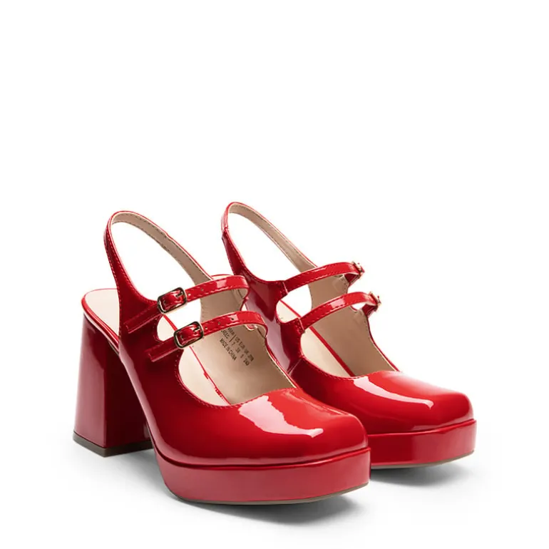 Double-strap Mary Jane Pumps