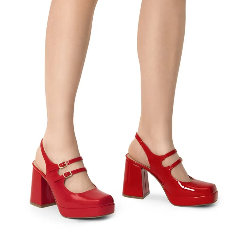 Double-strap Mary Jane Pumps