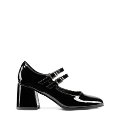 Double Straps Mary Janes Chunky Pumps