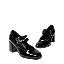 Double Straps Mary Janes Chunky Pumps