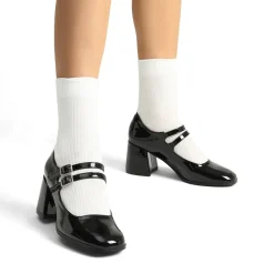 Double Straps Mary Janes Chunky Pumps