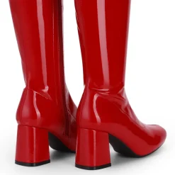 Dreamy Desire Square Toe Chunky Knee High Gogo Boots