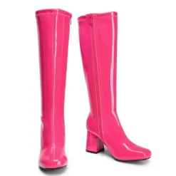 Dreamy Desire Square Toe Chunky Knee High Gogo Boots