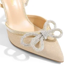 Dreamy Destiny Stiletto Rhinestone Strap Pumps