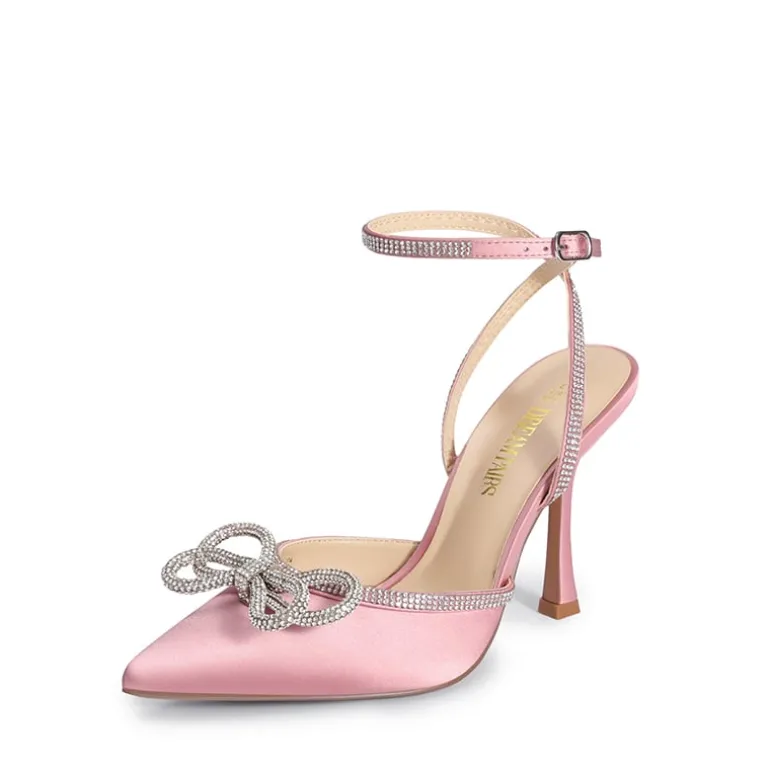 Dreamy Destiny Stiletto Rhinestone Strap Pumps