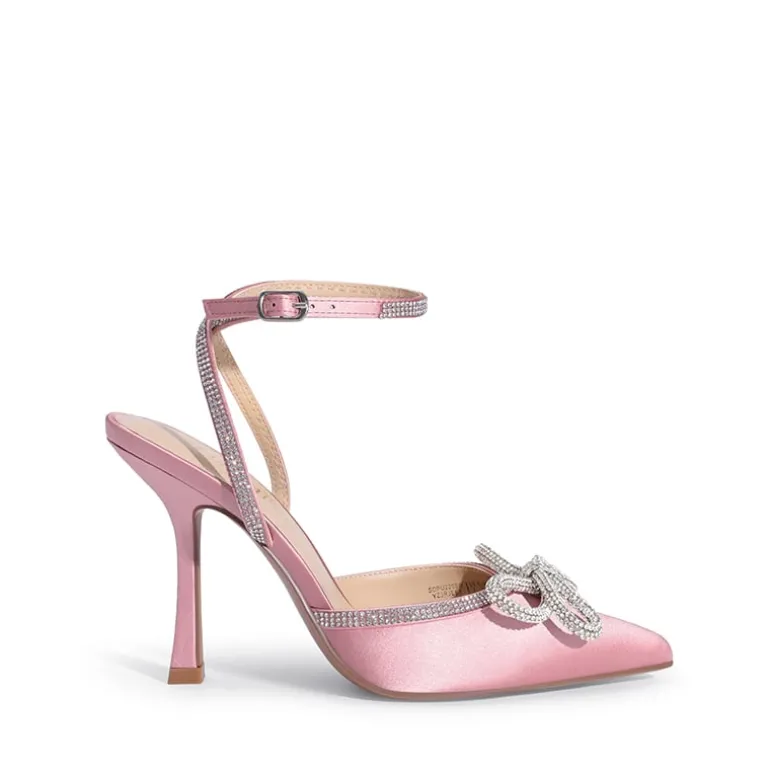 Dreamy Destiny Stiletto Rhinestone Strap Pumps