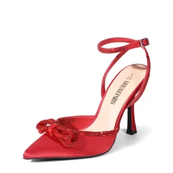 Dreamy Destiny Stiletto Rhinestone Strap Pumps