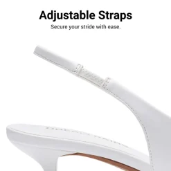 Dreamy Easy Elegance Pointed Toe Kitten Heel Slingback Heels