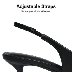 Dreamy Easy Elegance Pointed Toe Kitten Heel Slingback Heels