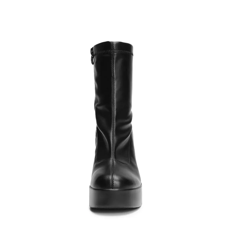 Dreamy Square Toe Platform Chunky Ankle Boots - Stella