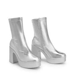 Dreamy Square Toe Platform Chunky Ankle Boots - Stella