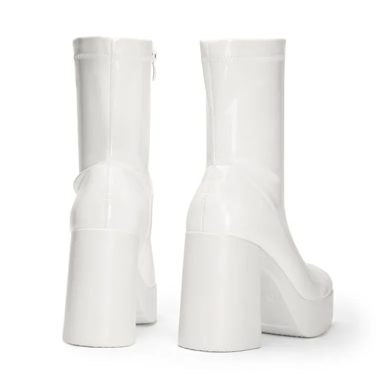 Dreamy Square Toe Platform Chunky Ankle Boots - Stella