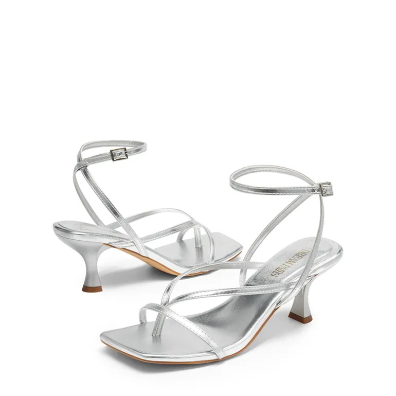 Dreamy Square Toe Strappy Kitten Heels