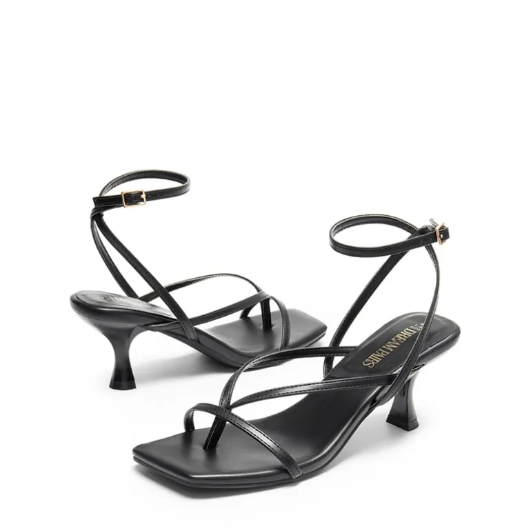 Dreamy Square Toe Strappy Kitten Heels