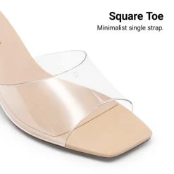Dreamy Women’s Square Toe Low Heel Mules
