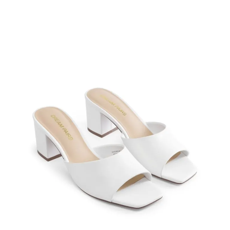 Dreamy Women’s Square Toe Low Heel Mules