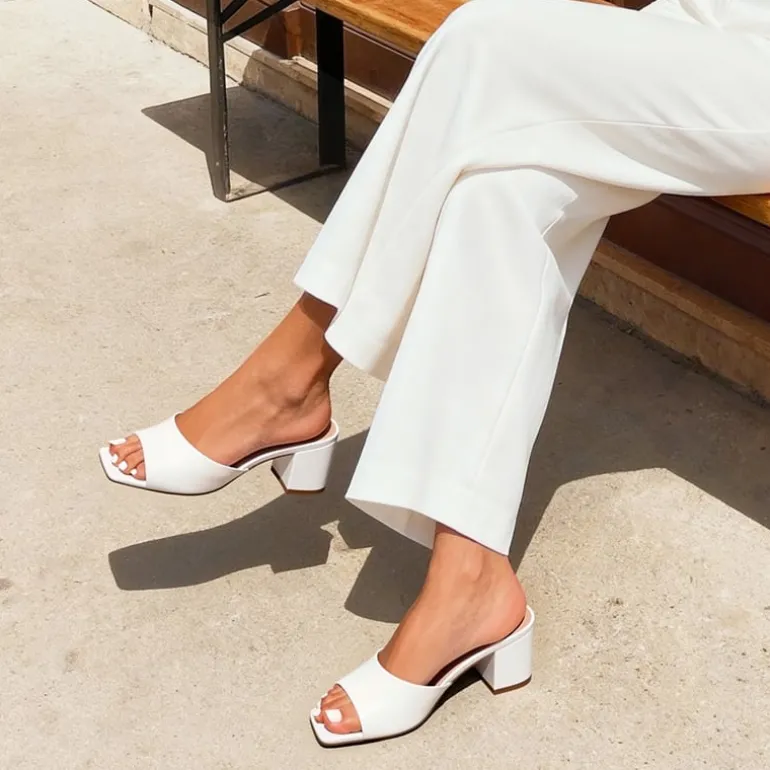 Dreamy Women’s Square Toe Low Heel Mules