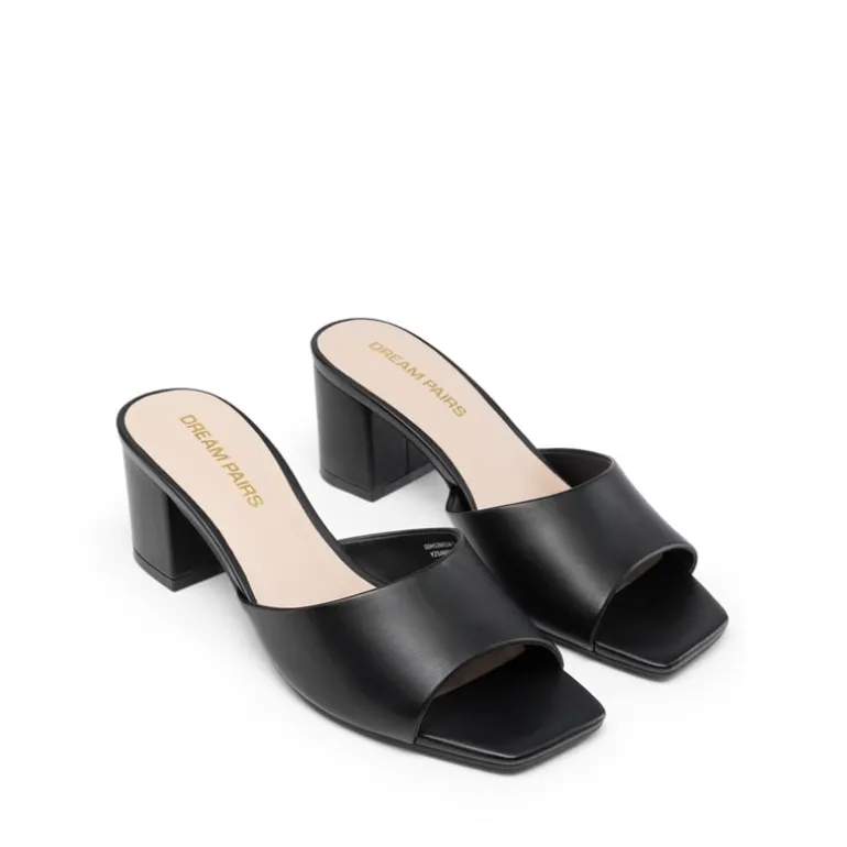 Dreamy Women’s Square Toe Low Heel Mules