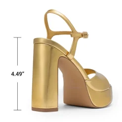 Dreamy Y2K-style Block Heel Platform Sandals